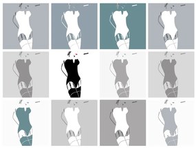 Carta da parati – Fascino pop art della donna in grigio