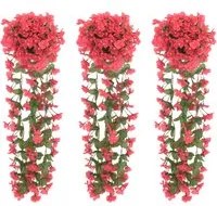 Ghirlande Fiori Artificiali 3 pz Rosa 85cm 359051