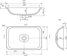 Lavabo bianco in composito minerale 55x36 cm Japura – Sapho