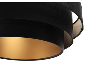 Lampadario su corda TRINITI 1xE27/60W/230V nero/oro