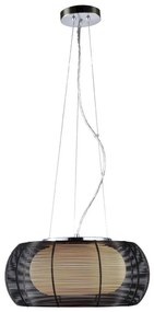 Searchlight 20025 - Lampadario a sospensione con filo 2xE27/60W/230V diametro 40 cm nero