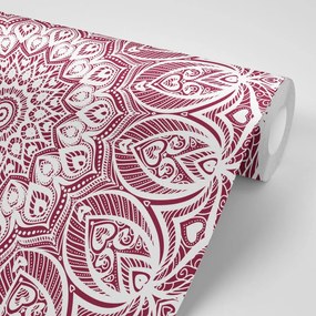 Carta da parati – Mandala dell'armonia su sfondo rosa