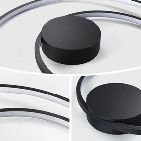 Brilagi- Plafoniera da soffitto dimmerabile a LED TWISTER LED/75W/230V Ø 70 cm nera +telecomando