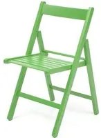 Sedia pieghevole in faggio di alta qualita colore verde 43x48xh.79 cm EFFEZ