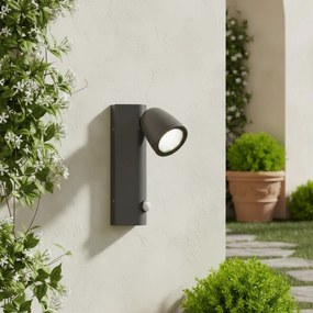 Applique da Esterno GU10 IP65 con Sensore Movimento AXIS - Grigia