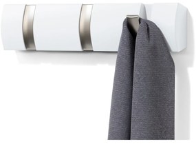 Appendiabiti da parete bianco in legno di pioppo Flip - Umbra