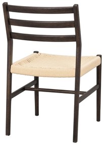 Sedie da pranzo in marrone scuro-naturale in set di 2 pezzi Harlan - Rowico