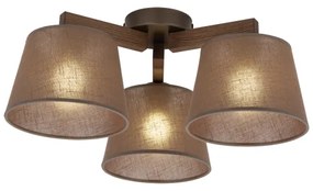 Brilagi - Lampadario a soffitto LATTE 3xE27/15W/230V pino/marrone