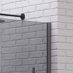 Doccia walk in 120 cm vetro fumè e profilo gun metal | KW-100GMF - KAMALU