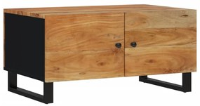 Tavolino da Soggiorno 80x50x40 cm Massello Acacia e Multistrato