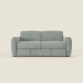Kaleo Divano letto moderno con materasso H17 cm - in raffinato tessuto impermeabile T26 verde acqua