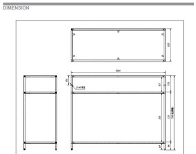 Tavolo consolle nero 100x35 cm Seaford - Actona