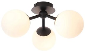 Endon 93489 - Plafoniera da bagno a montaggio superficiale FRIO 3xG9/3W/230V IP44 nera