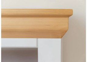 Vetrina legno massello pino due ante bianca naturale shabby