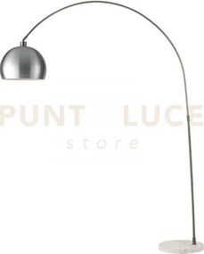 Piantana plaza nickel 1 luce attacco e27 152x35x200cm  con base in ...