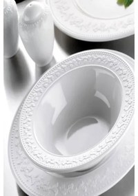 Set da tavola 24 pezzi in porcellana bianca