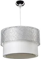 Lampada a sospensione Polo MDL2355 in tessuto grigio EFFEZ