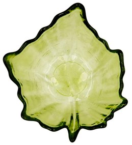 Vassoio per aperitivi Quid Foglio Verde Vetro (10,5 x 10,5 x 4 cm) (Pack 6x)