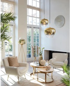 Poltrona crema in bouclé Vinstra - Light &amp; Living