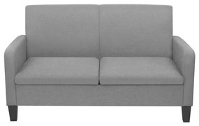 Divano a 2 posti 135x65x76 cm grigio chiaro