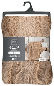 Coperta marrone chiaro in micropile 180x220 cm Foxy – douceur d'intérieur