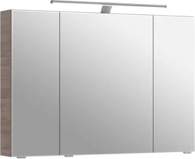 Specchio Contenitore Con Illuminazione PELIPAL rovere sanremo L 98 x H 70.3 x P 17 cm