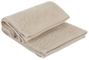 Set 2 lavette asciugamani cotone tortora 30x30 cm Basik