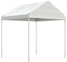 Gazebo con Tetto Bianco 15,61x2,28x2,69 m in Polietilene