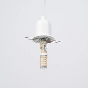Sollux SL.1356 - Lampadario a sospensione con filo HYPERION 1xG9/8W/230V bianco