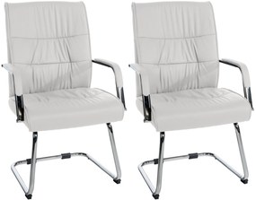 Set Di 2 Sedie Per Visitatori Sievert - Design Esclusivo E Comfort Ottimale / Weiß