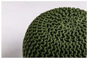 Poggiapiedi verde con rivestimento in lavorato a maglia Jagger – Bonami Essentials