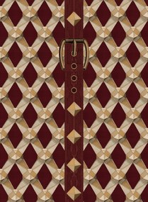 Mindthegap Tapete Luxury Detail - Bordeaux/ Taupe