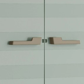 Armadio da Giardino 8 Ripiani 80x44x182 cm Keter Planet Outdoor Multispace Grigio e Verde...