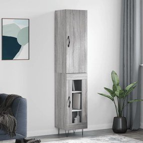Credenza Grigio Sonoma 34,5x34x180 Cm İn Legno Multistrato /