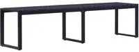 Panchina da Giardino 180 cm in Pannello PS Nero cod mxl 46123