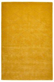 Tappeto di lana giallo senape , 150 x 230 cm Kasbah - Think Rugs