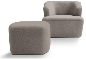 Pouf design ESTRELA 43x63 cm beige