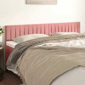 Testiera 2 Pz Rosa 90x5x78/88 Cm İn Velluto /