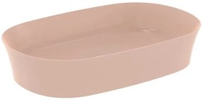 Ideal standard Ipalyss Lavabo 60x38 cm ovale da appoggio senza foro senza troppo pieno in Diamatec rosa pallido