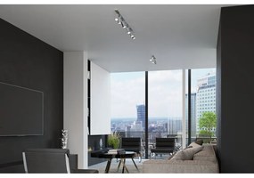 Lampada da soffitto in argento, lunghezza 45 cm Etna - Sollux