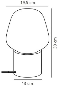 Nordlux - Lampada da tavolo CHRISTINA 1xE27/25W/230V calcestruzzo/grigio