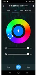 iGET 75020906 - Plafoniera da soffitto LED RGBW dimmerabile per bagno, LED/24W/230V, IP54, bianca, Wi-Fi