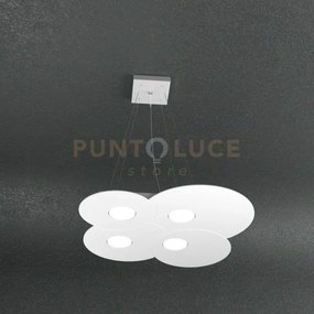 Cloud sospensione 4+2 luci biemissione bianco 1128-s4+2-bi