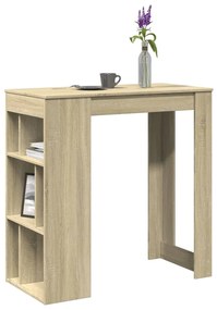 Tavolo Bar Con Rastrelliera Sonoma 102x50x103,5 Cm Multistrato /