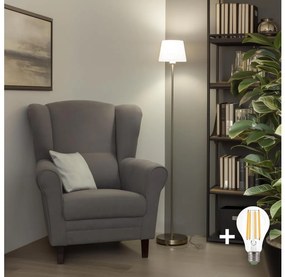 Brilagi - Lampada da terra LED CERIA 1xE27/40W/230V Ø 20,5 cm bianco/cromo opaco