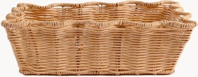 Cesto in rattan fatto a mano Scallop