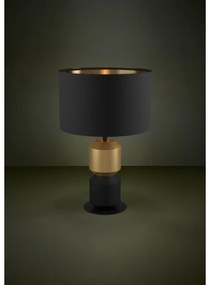 Eglo 390188 - Lampada da tavolo LAURIGNANO 1xE27/40W/230V nero/oro