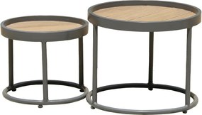 Tavolini da giardino rotondi in set di 2 pezzi ø 50 cm Silea - Garden Pleasure