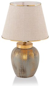 Lampada da tavolo color crema/dorata (altezza totale 47 cm) – Opviq lights