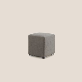 Cube pouf in tessuto morbido impermeabile T03 talpa